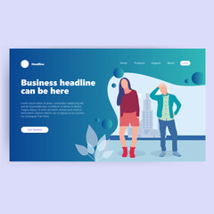 Modern business headline placeholder