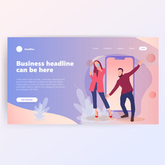Modern Business Headline Website Landing Page