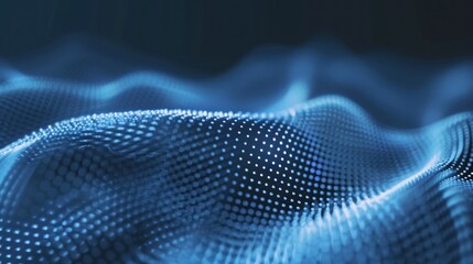 Abstract Blue Digital Waves