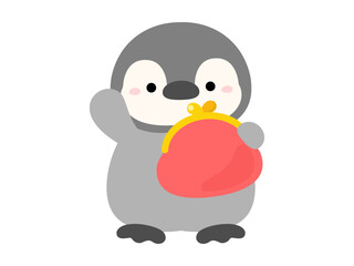 財布を持ったペンギン