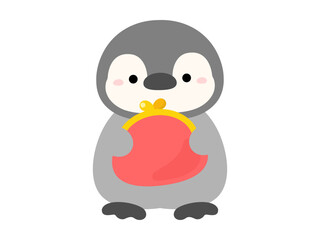 財布を持つペンギン