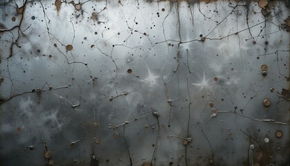 Cloudy patina mirror grunge texture with foggy silver and dark aged spots