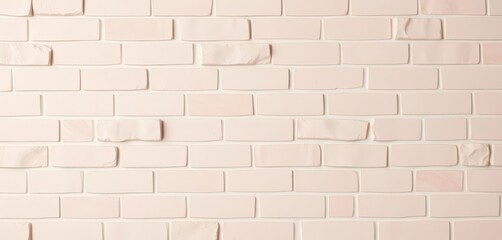 Obraz premium Soft, textured pink cream beige stone brick tile wall background, pastel, shade