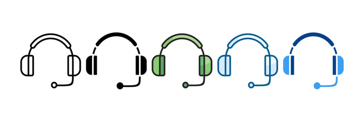 Suport Icon Set Multiple Style Collection