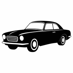 Fototapeta premium Black and white mix car vector on white background.