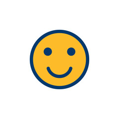 Fototapeta premium Smile icon vector isolated on white background. Smile vector icon. Emoticon Icon vector. Emoji