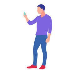 Person using a mobile phone