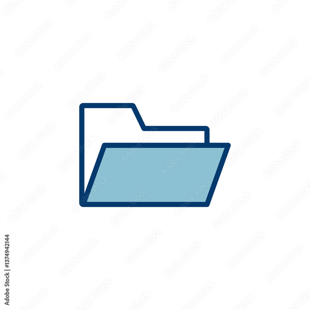 Wall mural folder icon vector isolated on white background. folder and documents icon. icon archive