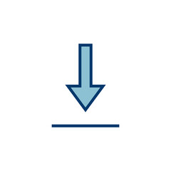 Download icon vector isolated on white background. Downloading vector icon