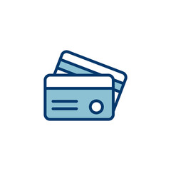 Credit card icon vector isolated on white background. Credit card payment icon vector