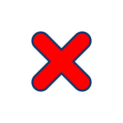 Obraz premium Close icon vector isolated on white background. Delete icon. remove, cancel, exit symbol