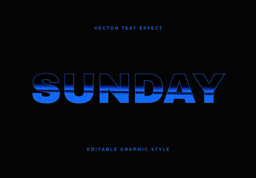 Blue And Black Bold Gradient Font Shadow Textured Outline Text Effect