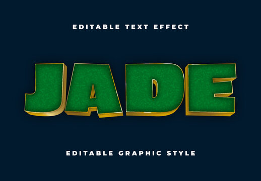 Green And Gold Huge 3D Font Embossed Text Effect