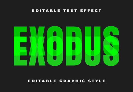 Green Neon Bold Double Font Digital Glitch Text Effect