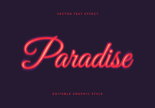 Script Glowing Neon Text Effect