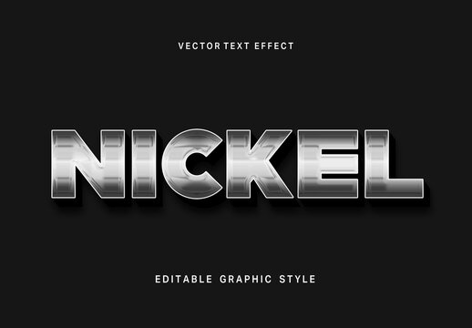 Silver Metallic Glossy Font Smooth Polished Text Effect