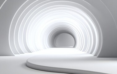 Fototapeta premium Abstract White Architectural Tunnel
