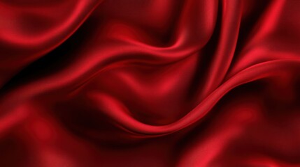 Abstract Red Satin Fabric Texture