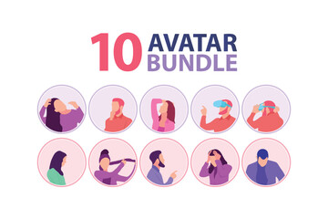 Ten Avatar Bundle Illustrations