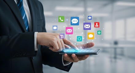 Atención al cliente con interfaz digital de contacto flotante