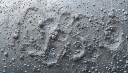 Silver powder grunge texture with dispersed dust and faded metallic effect