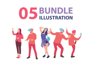 VR & Digital Experiences Illustration Bundle