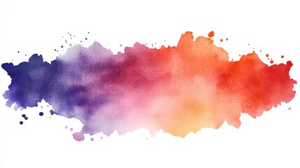 Obraz premium Vibrant Watercolor Splash in Shades of Red, Purple, and Orange