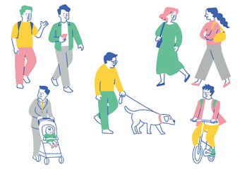 Set of everyday people_color