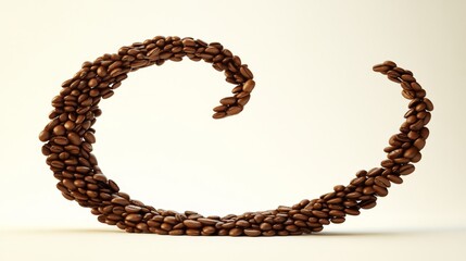 Coffee Beans in a Spiral Design