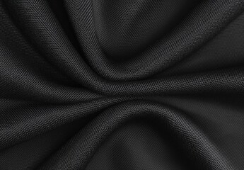 Fototapeta premium Close-up View of Draped Dark Fabric