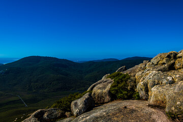 mountain landscape with blue sky
