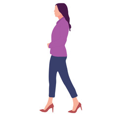 Woman Walking in Business Attire