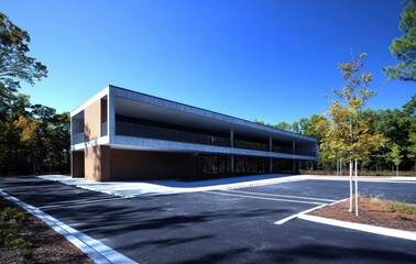 Modern Office Building in a Park-like Setting
