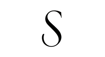 Obraz premium Elegant Letter S on White Background for Initial and Design