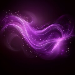 Abstract purple glowing ethereal energy waves, dark background