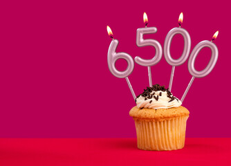 Candle number 6500 - Number of followers or likes