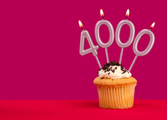 Number of followers or likes - Candle number 4000