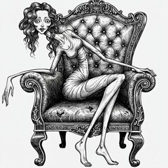 girl in a chair