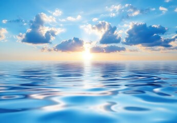 Obraz premium Beautiful Sunrise over the Calm Ocean