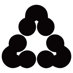 家紋です。尻合わせ三つ州浜といいます。