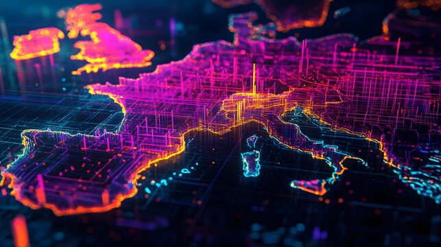 Europe Digital Network Map
