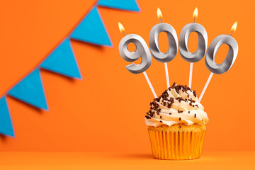 Candle number 9000 - Number of followers or likes