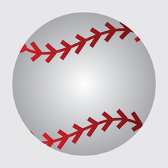 baseball ball vector illustration on white background.