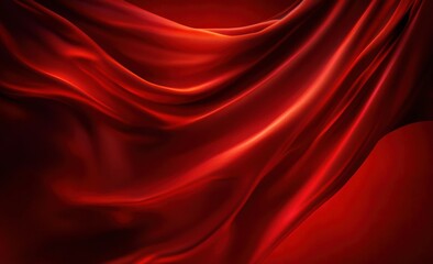Obraz premium Elegant Red Fabric Drape