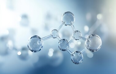 Abstract Molecular Structure in a Blurred Background