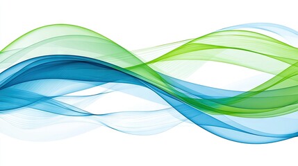 Abstract blue green waves flow design, background for website