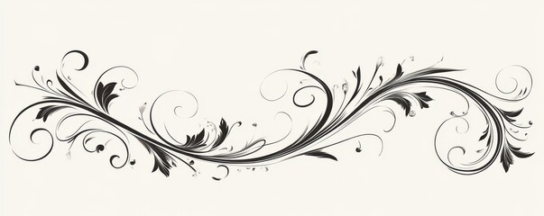 A stunning black and white floral design featuring intricate patterns of blooming flowers, delicate leaves, and swirling vines, creating an elegant and timeless aesthetic.