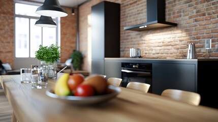 Spacious and modern loft-style studio apartment featuring an open-plan layout with ample natural lighting, minimalist furniture, and clean, industrial-inspired design elements.