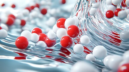 Red and White Cells in a Stream
