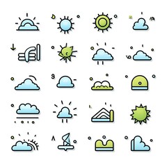 Outline icon set featuring essential  industry symbols, crafted with black lines on a minimal white background, perfect for UI/UX design, app interfaces, and clean, fresh design aesthetics.